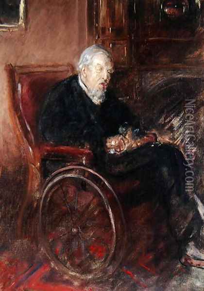 Henry Tonk's Father in a Wheelchair Oil Painting - Henry Tonks