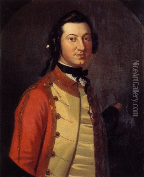 Portrait Of Lieutenant Colonel George Scott Oil Painting - John Wollaston