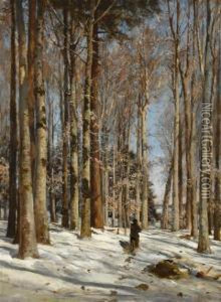 Winter In New Hampshire Oil Painting - William Preston Phelps