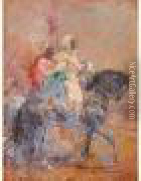 Cavaliers Arabes Oil Painting - Henri Julien Rousseau
