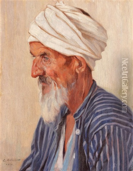 Profil De Turc Oil Painting - Constantin Artachino