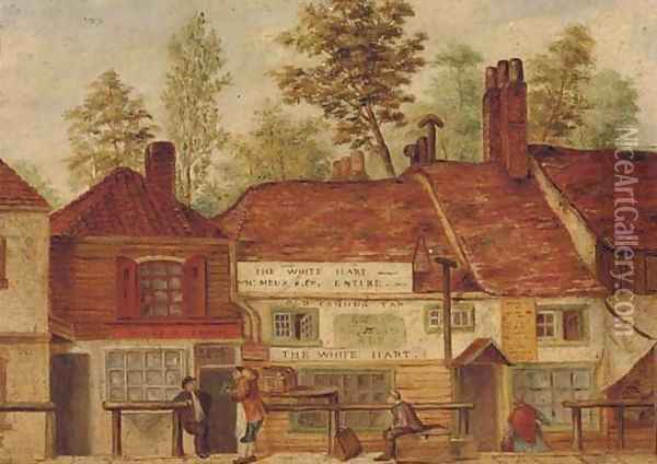The old watering house, Knightsbridge Oil Painting - English School