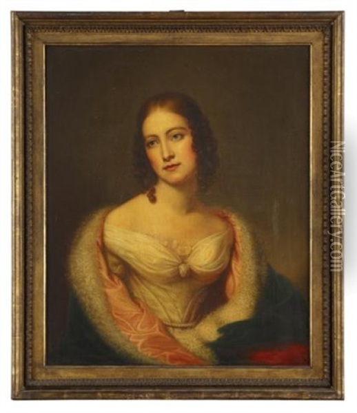 Portrait Of Catherine Lucy Stevenson Shinn Haddock (1819-1898) Oil Painting - Rembrandt Peale