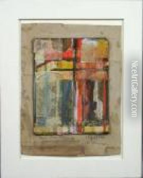 Schwitters, Abstract Collage Oil Painting - Kurt Schwitters