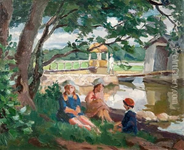 Summer Day In Ruissalo Oil Painting - Santeri Salokivi