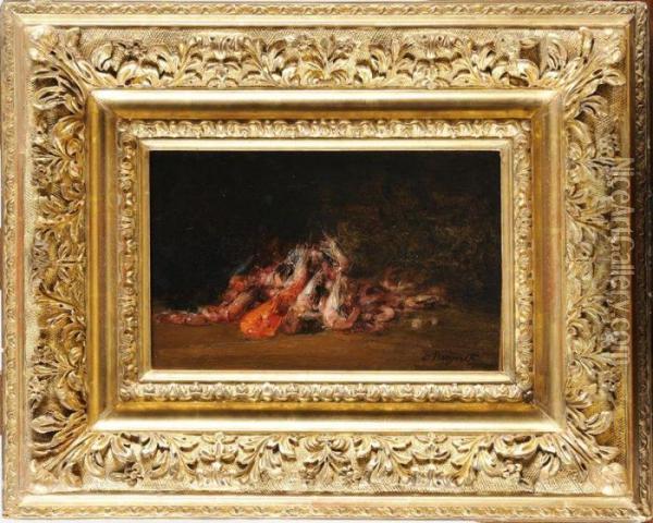Nature Morte Aux Crevettes Oil Painting - Denis Pierre Bergeret