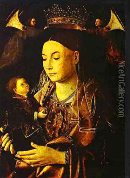 Madonna And Child 3 Oil Painting - Antonello da Messina Messina