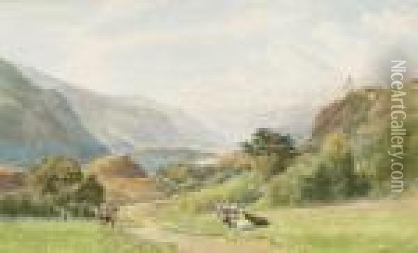 Near Loech, Valley Of The Rhone Oil Painting - Charles Jones Way