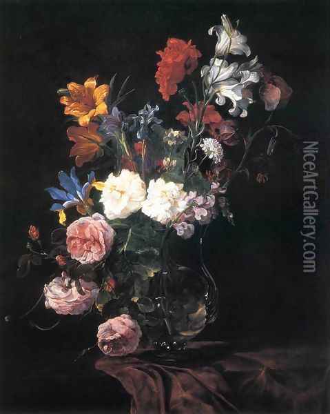 Vase of Flowers Oil Painting - Jan Fyt
