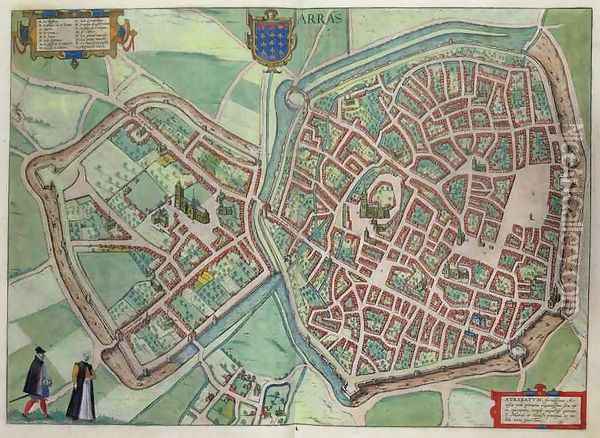 Map of Arras from Civitates Orbis Terrarum Oil Painting - Joris Hoefnagel