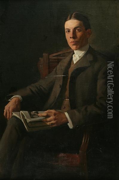 Portrait Of Charles Biggers Oil Painting - Richard Emile Miller