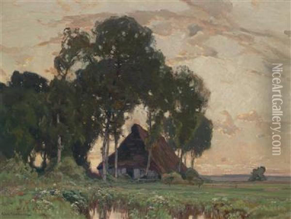 On The Edge Of The Moor Oil Painting - Wilhelm Feldmann