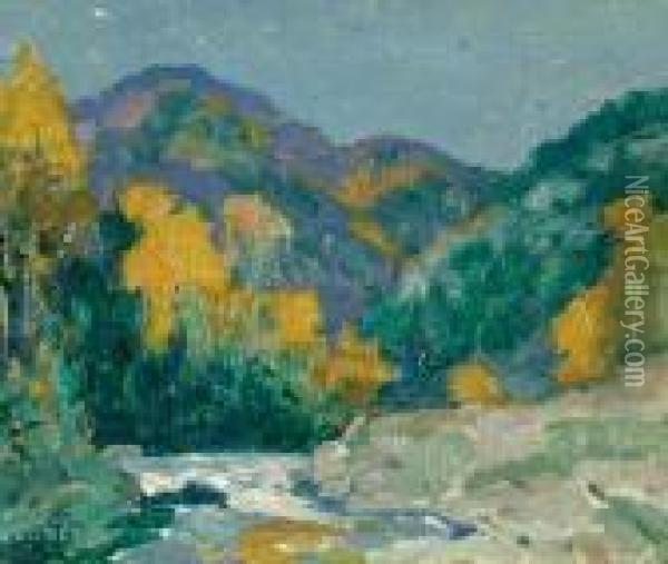 Landscape With Stream Oil Painting - Eanger Irving Couse