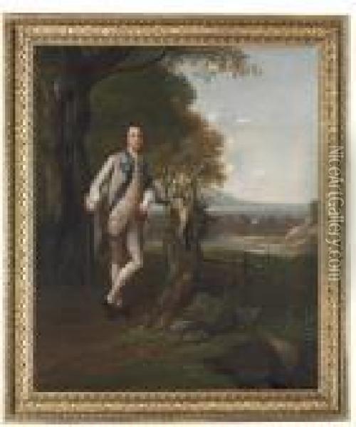 Portrait Of Sir John Shaw Oil Painting - Arthur Devis