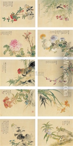 Flowers (album W/12 Works) Oil Painting -  Ni Yun