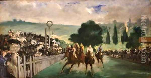 The Races at Longchamp 2 Oil Painting - Edouard Manet