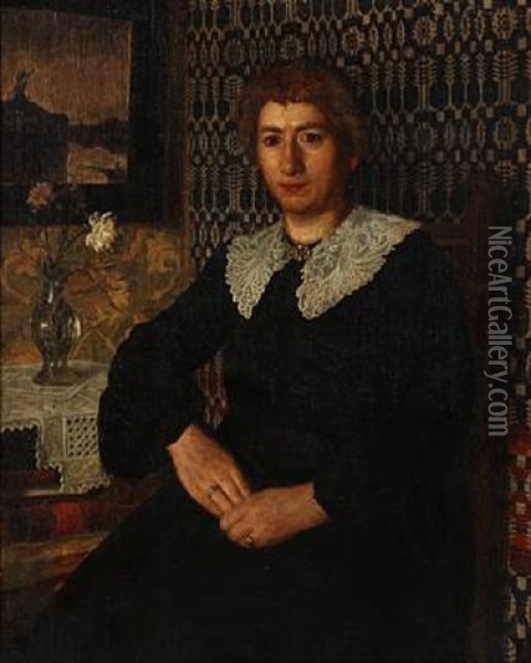 Portrait Of A Woman Oil Painting - Carl Sorensen