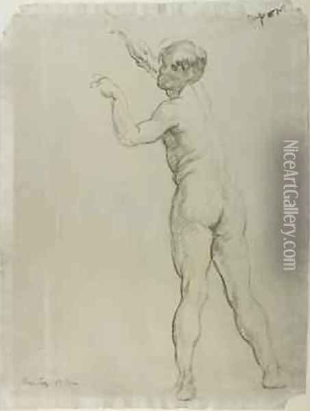 Male Nude Standing Oil Painting - Sir William Newenham Montague Orpen