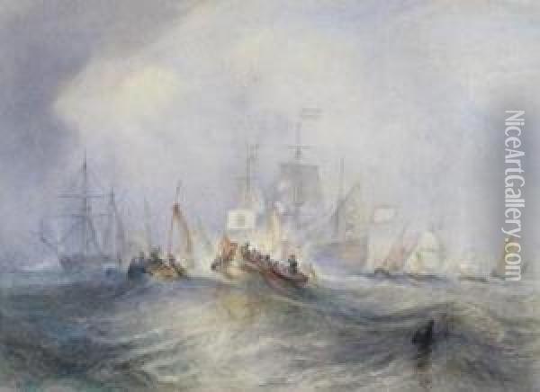 The Prince Of Orange, William Iii Embarked From Holland, Landed At Torbay Oil Painting - Joseph Mallord William Turner