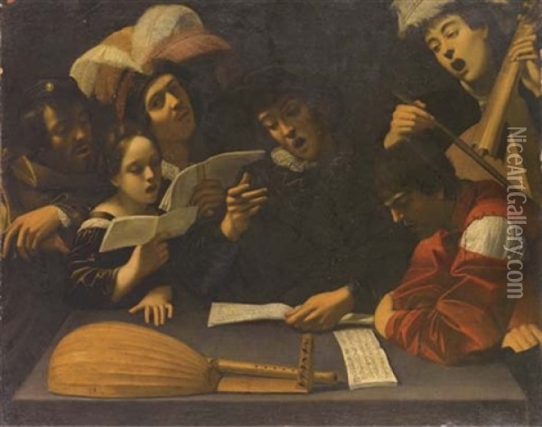 Concerto Da Camera Oil Painting -  Caravaggio