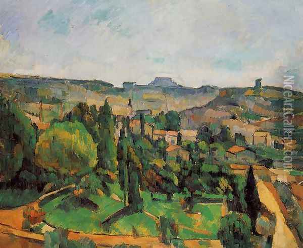 Ile De France Landscape Oil Painting - Paul Cezanne