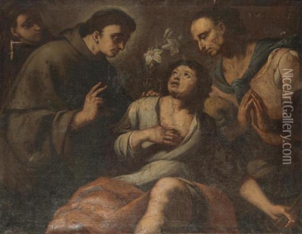 Kristus Lamnar Sina Foraldrar Oil Painting - Bartolome Esteban Murillo