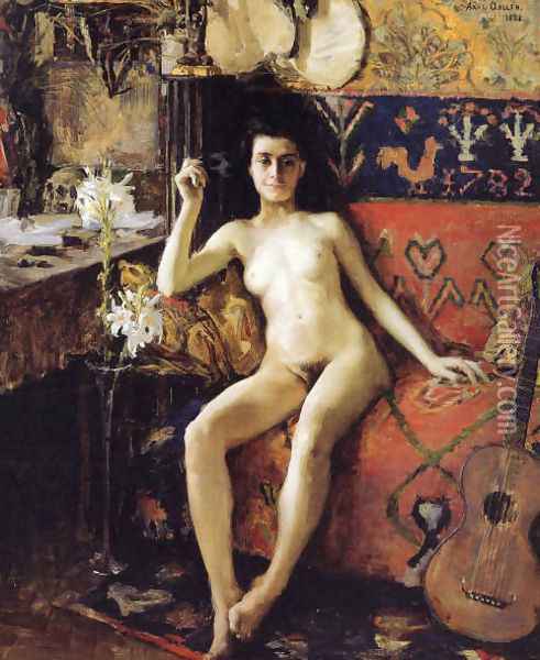 Demasquee (Unmasked Woman) Oil Painting - Akseli Valdemar Gallen-Kallela