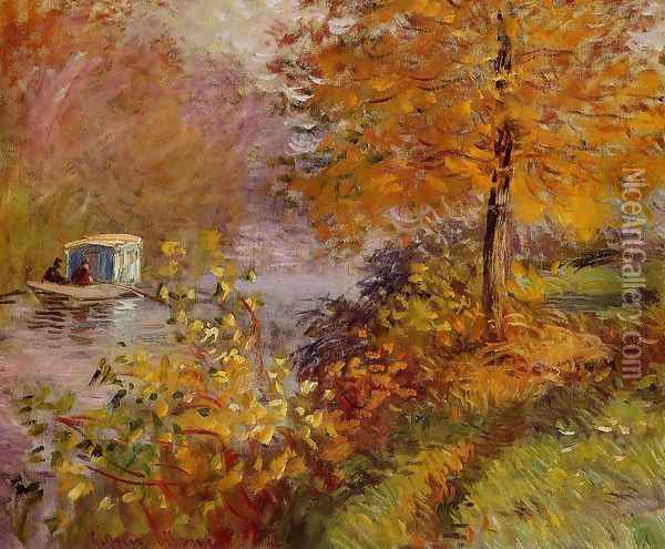 The Studio Boat3 Oil Painting - Claude Oscar Monet