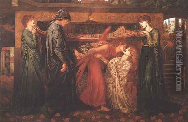 Dante's Dream at the Time of the Death of Beatrice Oil Painting - Maria Euphrosyne Spartali, later Stillman