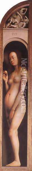 The Ghent Altarpiece Eve; The Killing of Abel Oil Painting - Jan Van Eyck