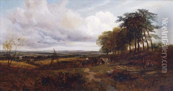 Landscape,haywards Heath Oil Painting - Edmund John Niemann, Snr.
