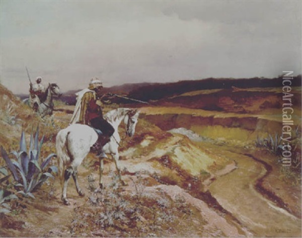The Tiger Hunt Oil Painting - Rudolf Ernst
