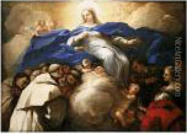 The ``madonna Della Misericordia' Oil Painting - Luca Giordano