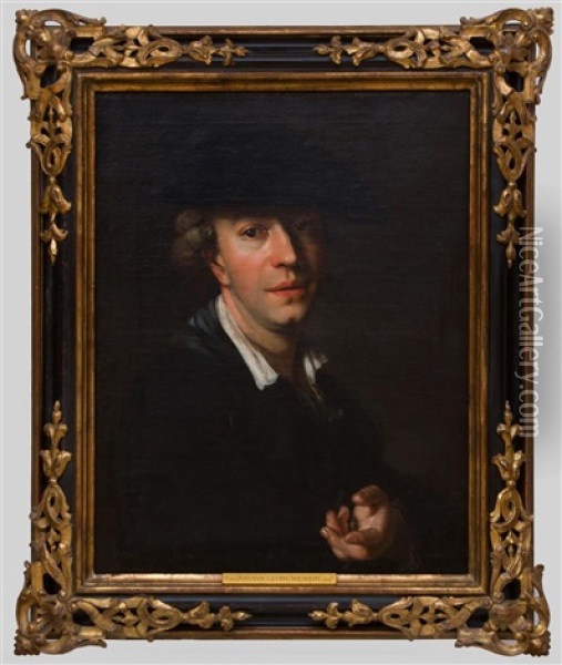 Portrait Of A Gentleman Oil Painting - Johann Georg Weikert