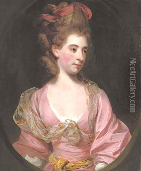 Portrait of a lady, traditionally identified as Mrs. Elizabeth Sheridan (1754-1792) Oil Painting - Sir Joshua Reynolds
