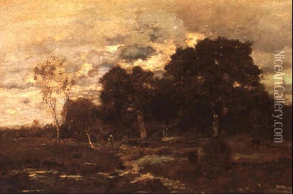 Aus Dem Wald Von Fontainebleau Oil Painting - Eugen Jettel
