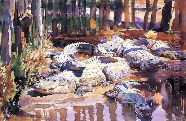 Muddy Aligators Oil Painting - John Singer Sargent