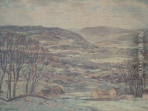 Upland Landscape Oil Painting - George Ii Graham
