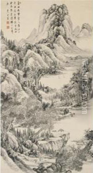 Verdant Mountain Oil Painting - Kaiseki Noro