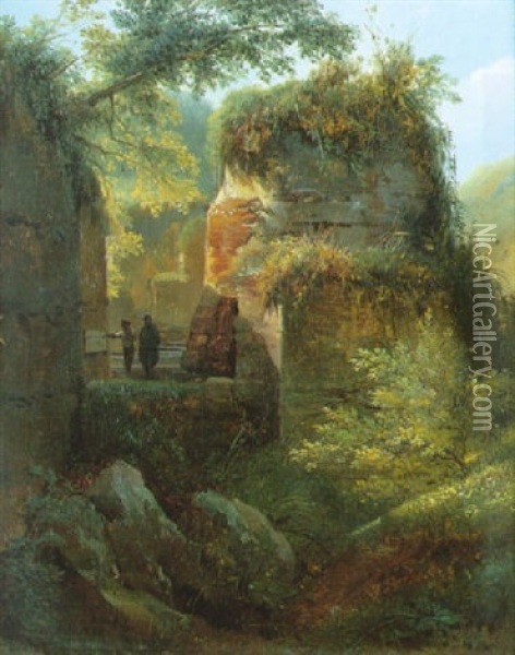 Le Tombeau De Virgile Oil Painting - Jean Charles Joseph Remond