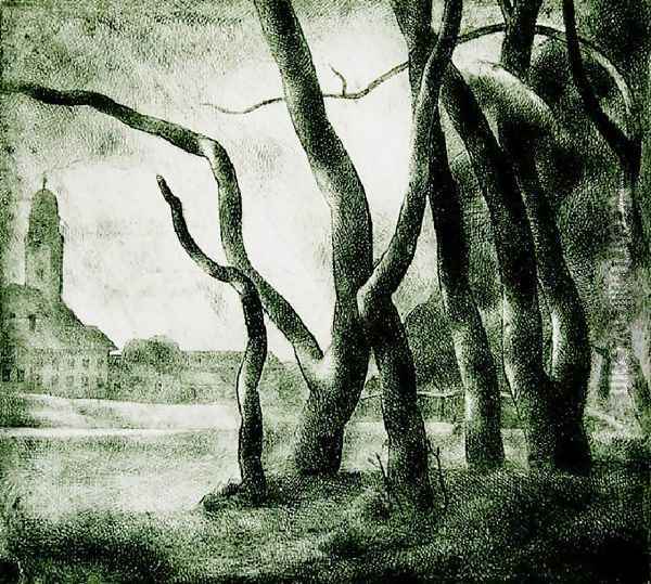 Nagybanya Landscape 1924 Oil Painting - Karoly Patko