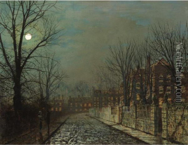 The Trysting Tree Oil Painting - John Atkinson Grimshaw