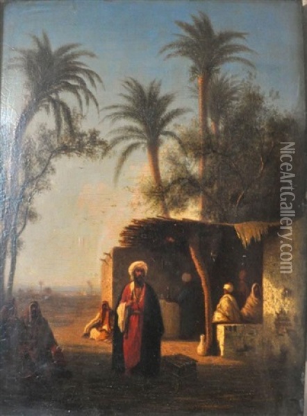 Village D'algerie Oil Painting - Charles Theodore (Frere Bey) Frere