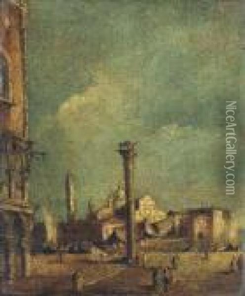 The Piazetta, Venice, Looking Towards S. Giorgio Maggiore Oil Painting - Francesco Guardi