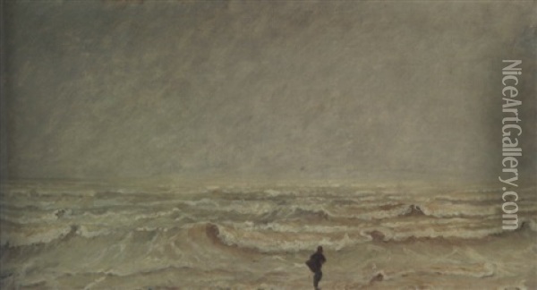 Etude De Mer Dans La Manche Oil Painting - Paul Huet