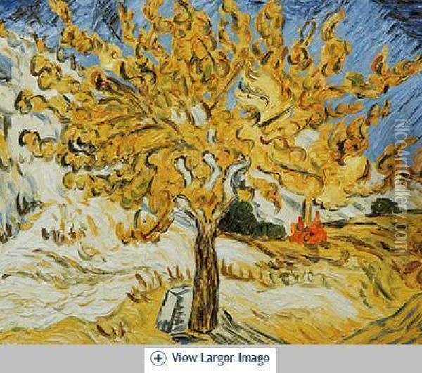 The Mulberry Tree Oil Painting - Vincent Van Gogh