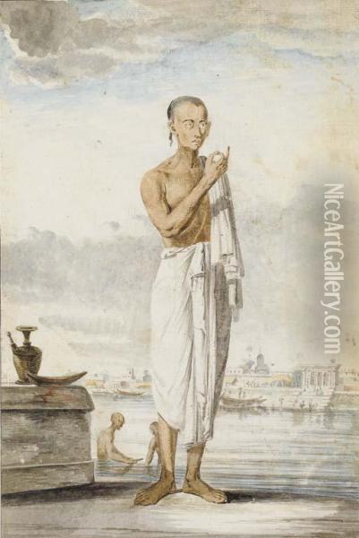Un Penitent A Benares Oil Painting - Balthazar Solvyns