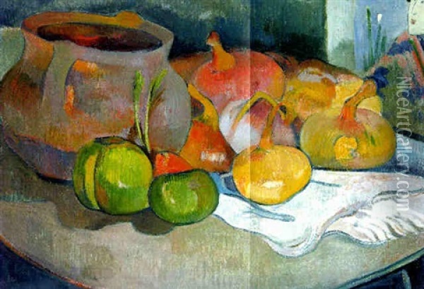 Nature Morte Aux Coloquintes Oil Painting - Paul Gauguin