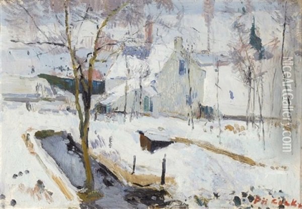 Winterlandschap - Paysage D'hiver Oil Painting - Philibert Cockx