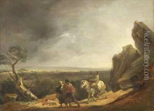 The Storm Oil Painting - Thomas Barker of Bath